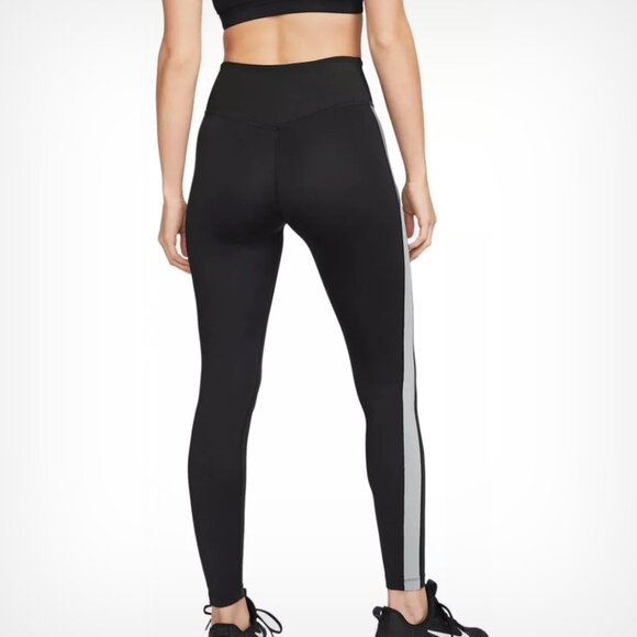 Nike Womens One Dri-Fit Mid Rise Training Leggings Colorblock - Picture 2 of 5